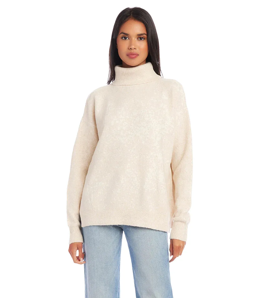 Sawyer Sand Turtleneck Sweater - Karen Kane 4L89623