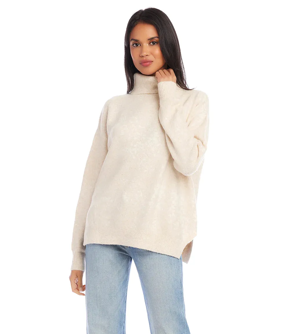 Sawyer Sand Turtleneck Sweater - Karen Kane 4L89623