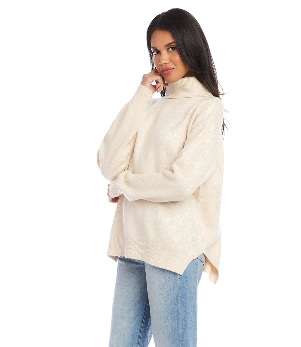 Sawyer Sand Turtleneck Sweater - Karen Kane 4L89623