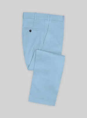 Scabal Cornflower Blue Cashmere Cotton Pants