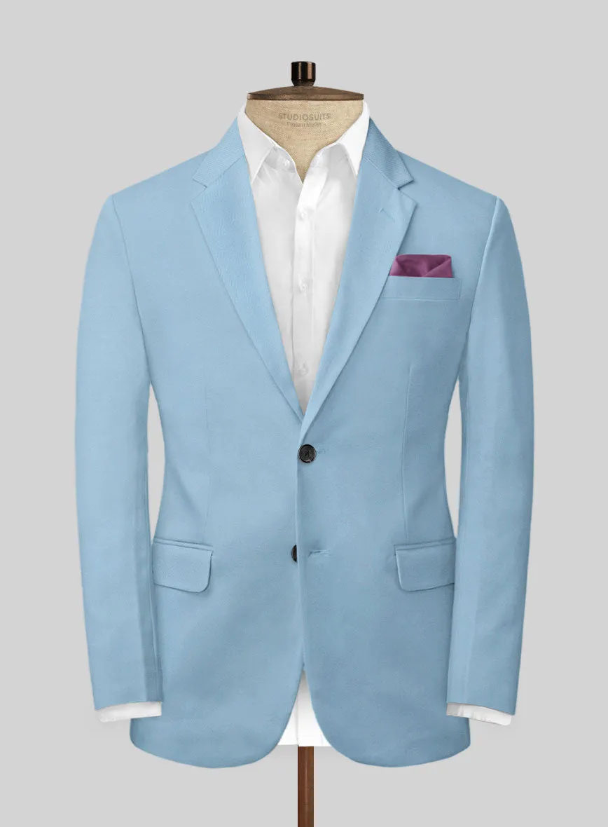 Scabal Cornflower Blue Cashmere Cotton Suit