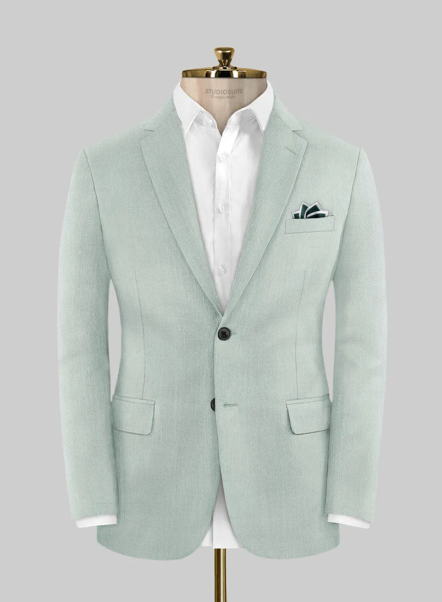 Scabal Pale Green Wool Suit