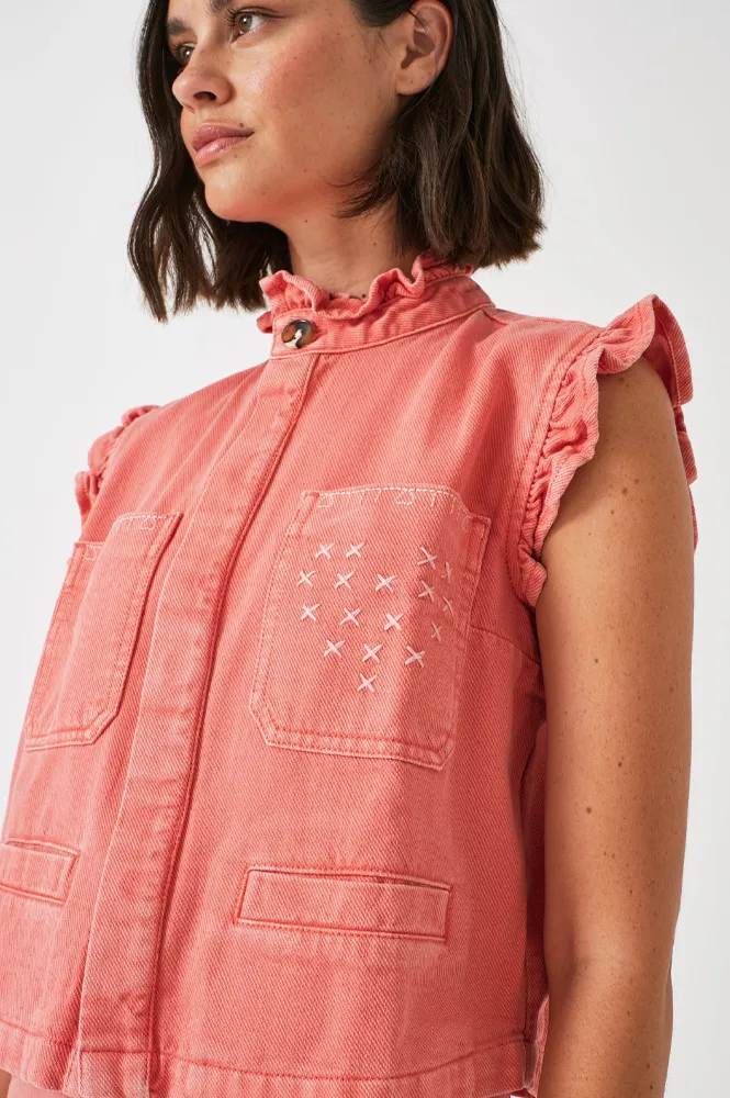 Seventy   Mochi Dear Pablo Mineral Red Waistcoat