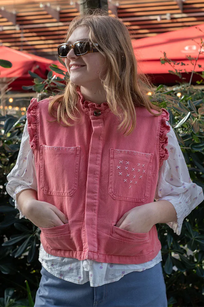 Seventy   Mochi Dear Pablo Mineral Red Waistcoat