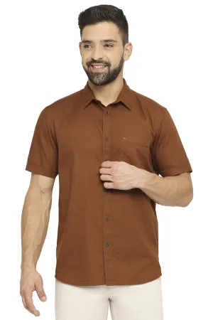 Slim Fit Cotton Broken Twill Halfsleeves Shirt