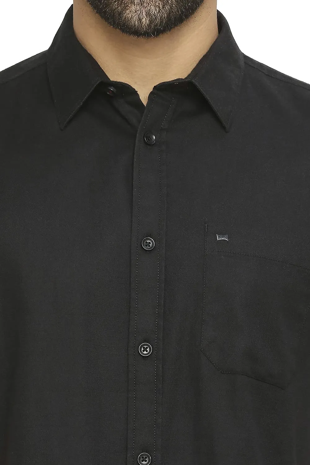 Slim Fit Cotton Broken Twill Halfsleeves Shirt