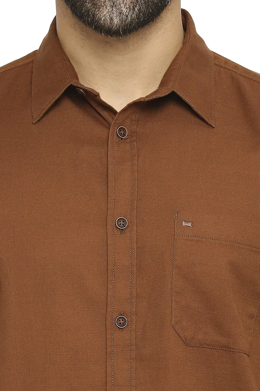 Slim Fit Cotton Broken Twill Halfsleeves Shirt