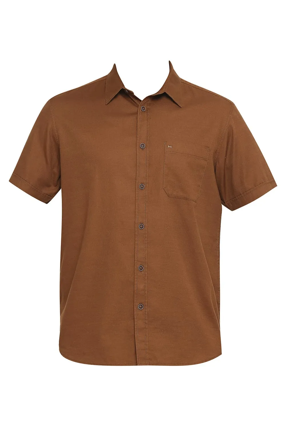 Slim Fit Cotton Broken Twill Halfsleeves Shirt