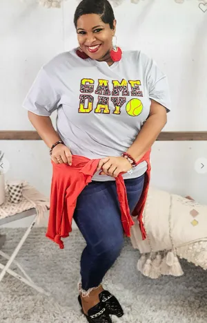 Softball Game Day- Lt Grey