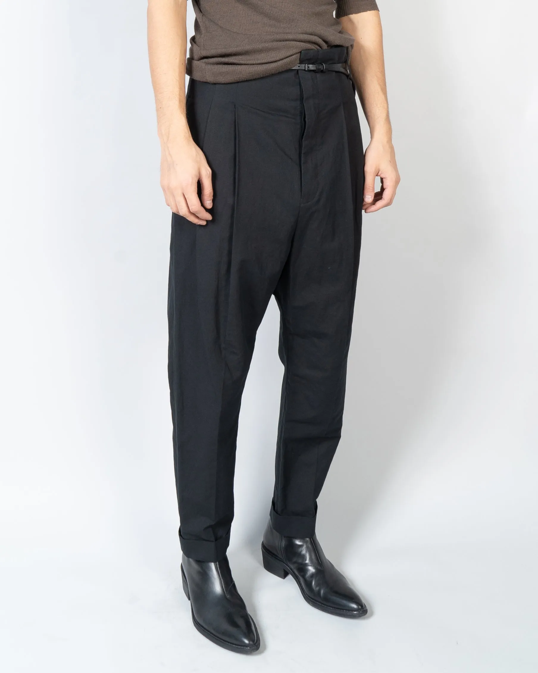 SS19 High Waisted Pleated Trousers Sample