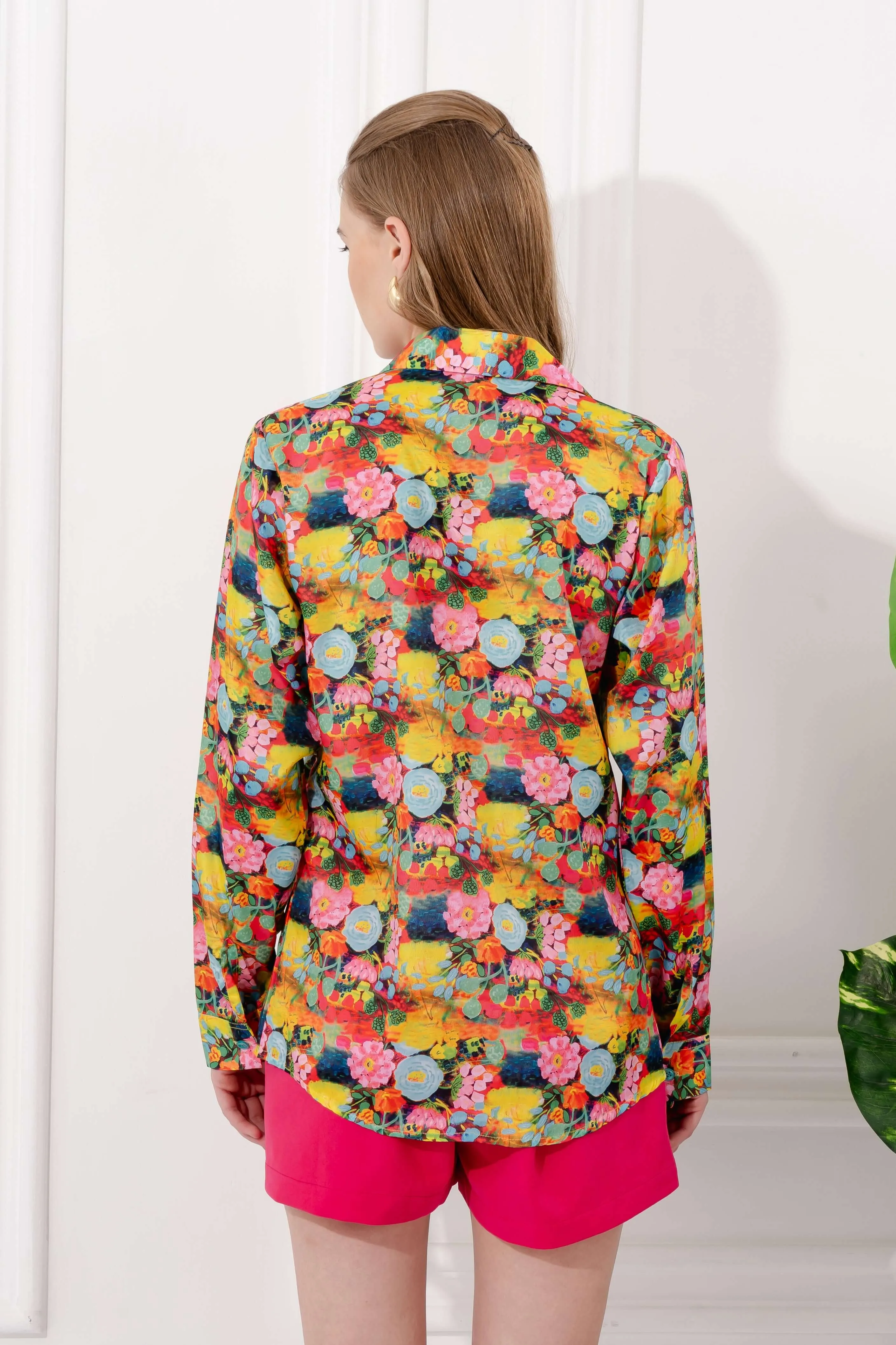 Style Quotient Pink Satin Shirt
