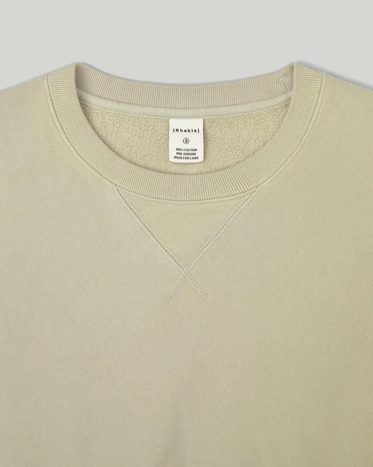 Sun Faded Stock Crewneck Warm Grey