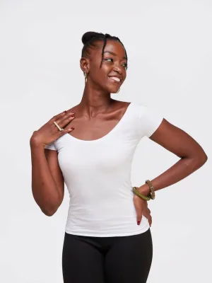 The Fashion Frenzy Short Sleeved Top - White