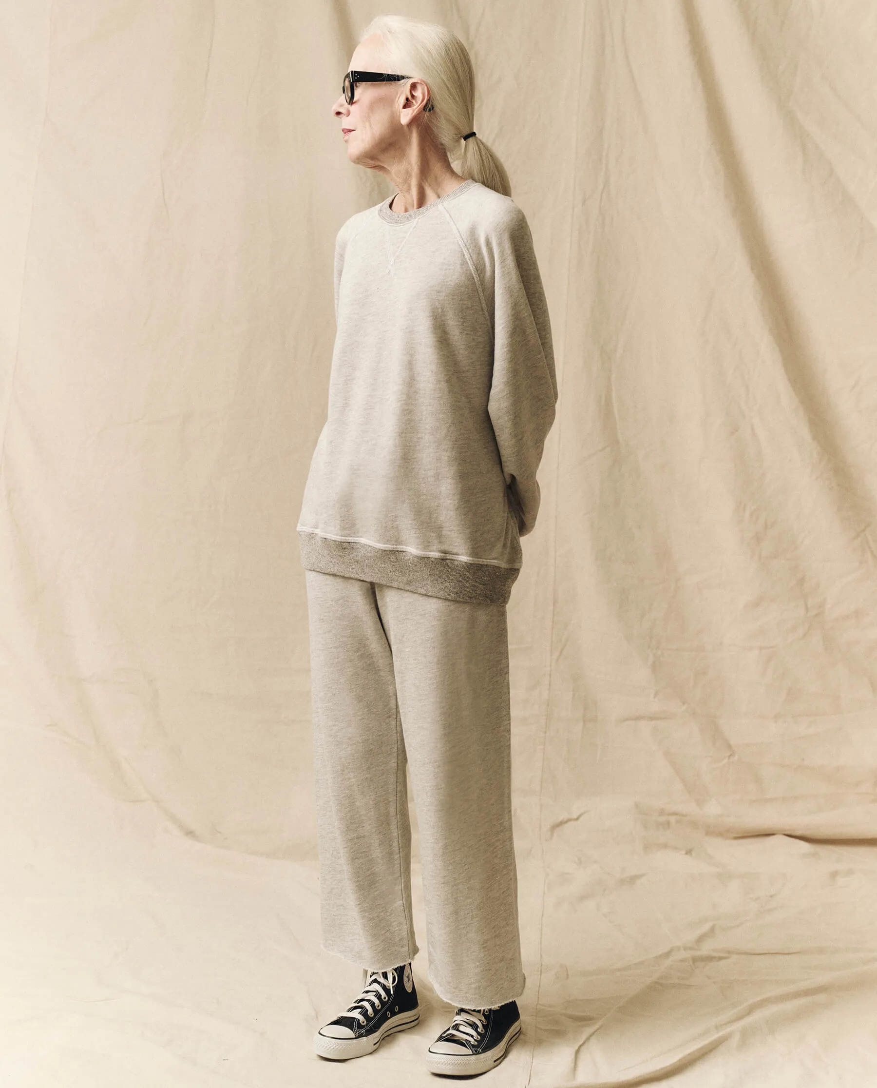 The Slouch Sweatshirt. Solid -- Soft Heather Grey