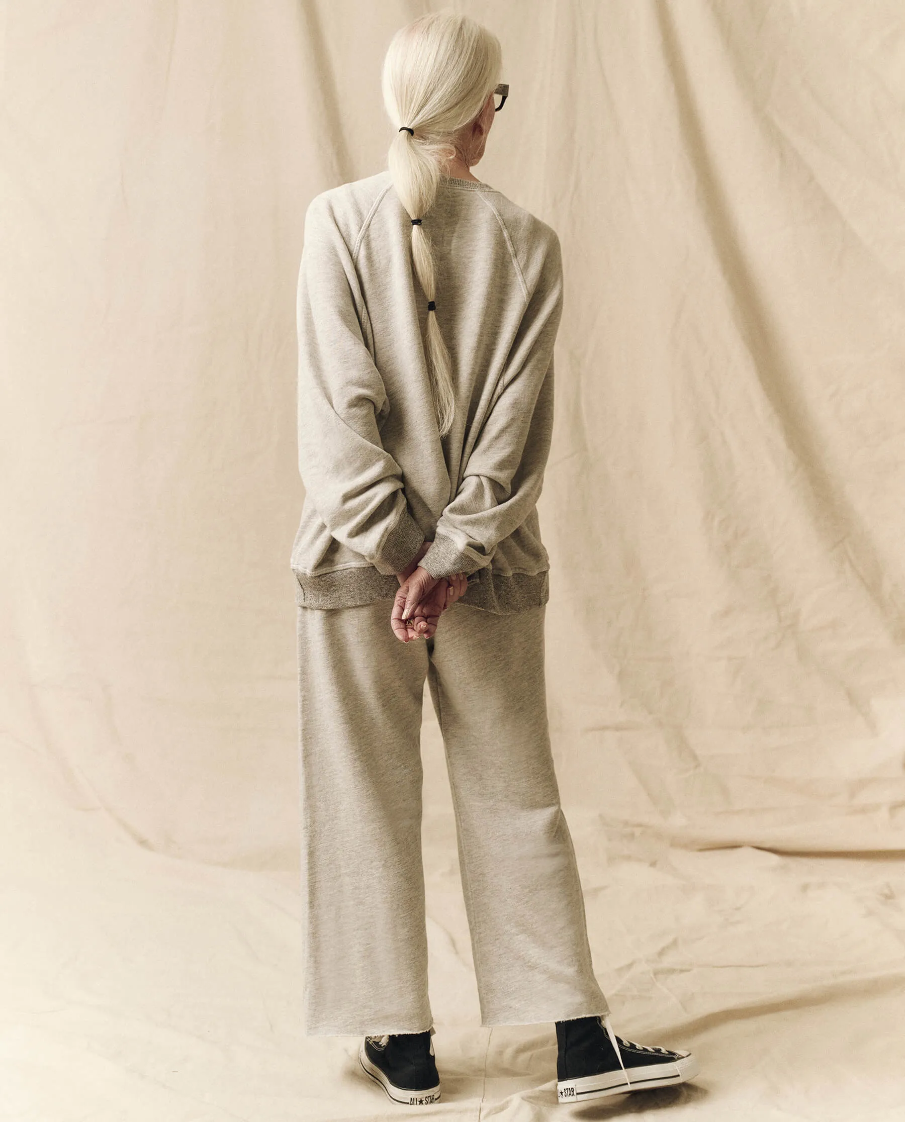 The Slouch Sweatshirt. Solid -- Soft Heather Grey