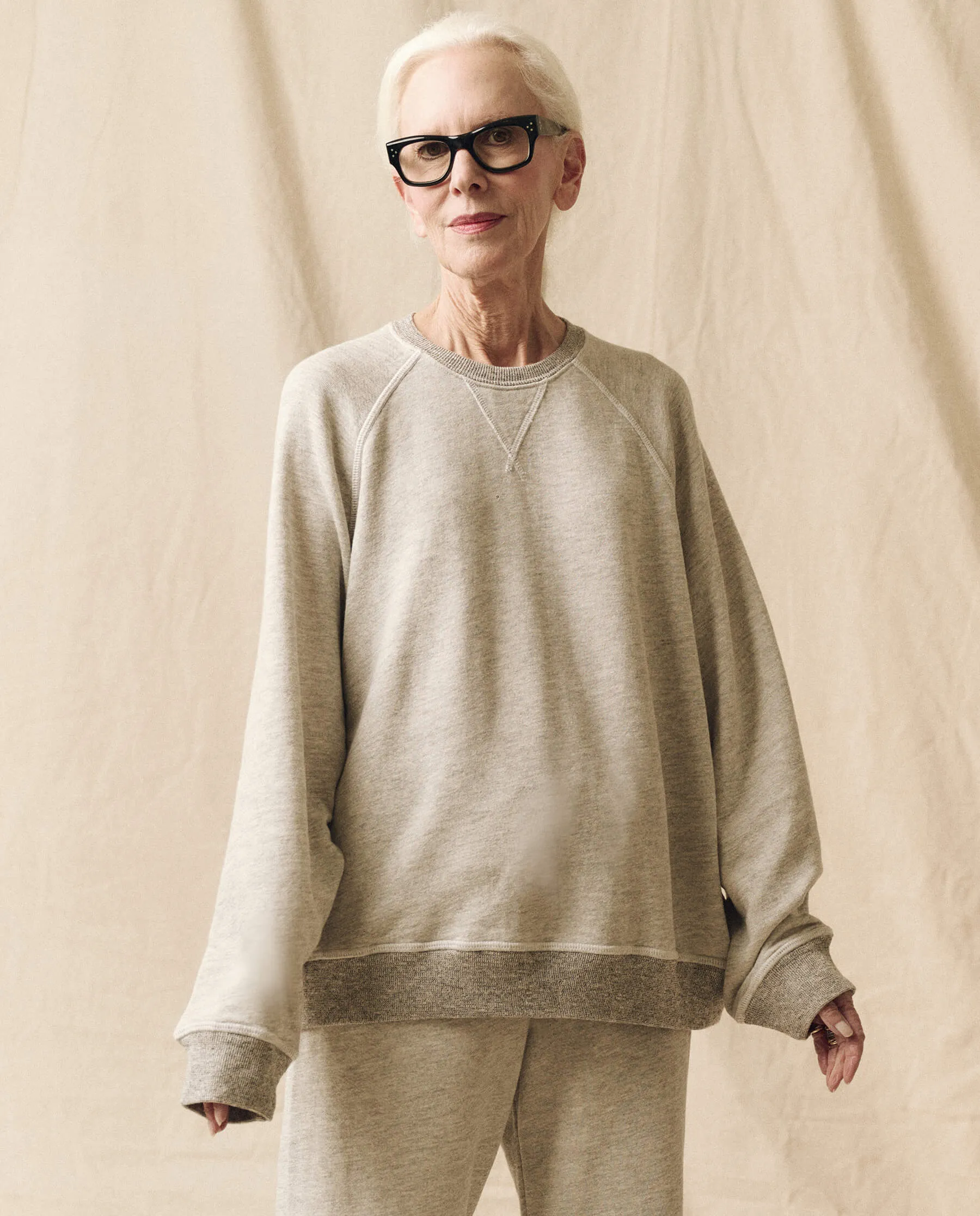 The Slouch Sweatshirt. Solid -- Soft Heather Grey