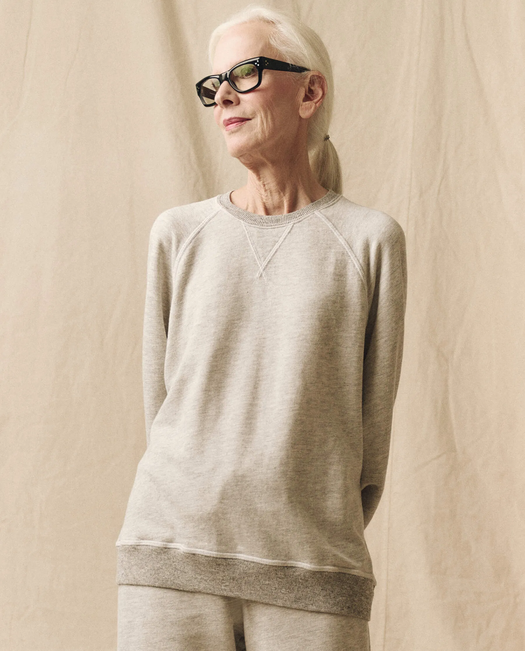 The Slouch Sweatshirt. Solid -- Soft Heather Grey