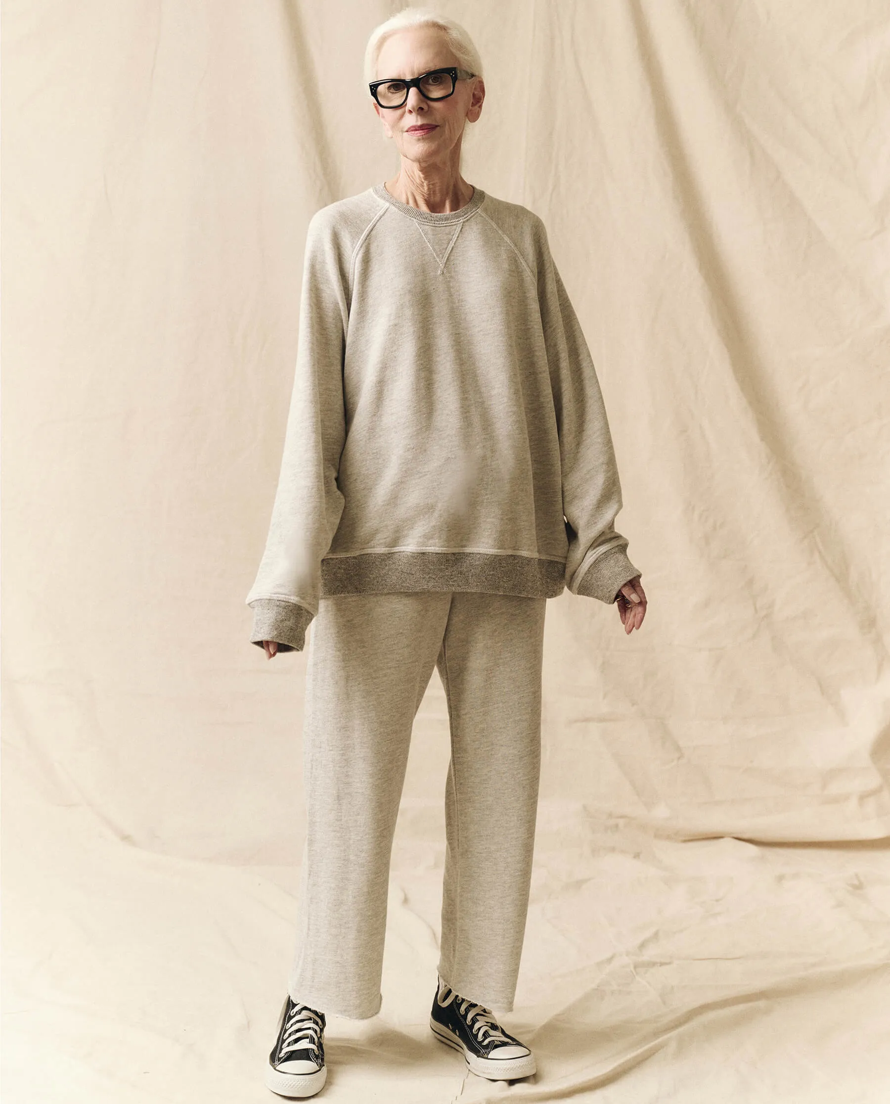 The Slouch Sweatshirt. Solid -- Soft Heather Grey