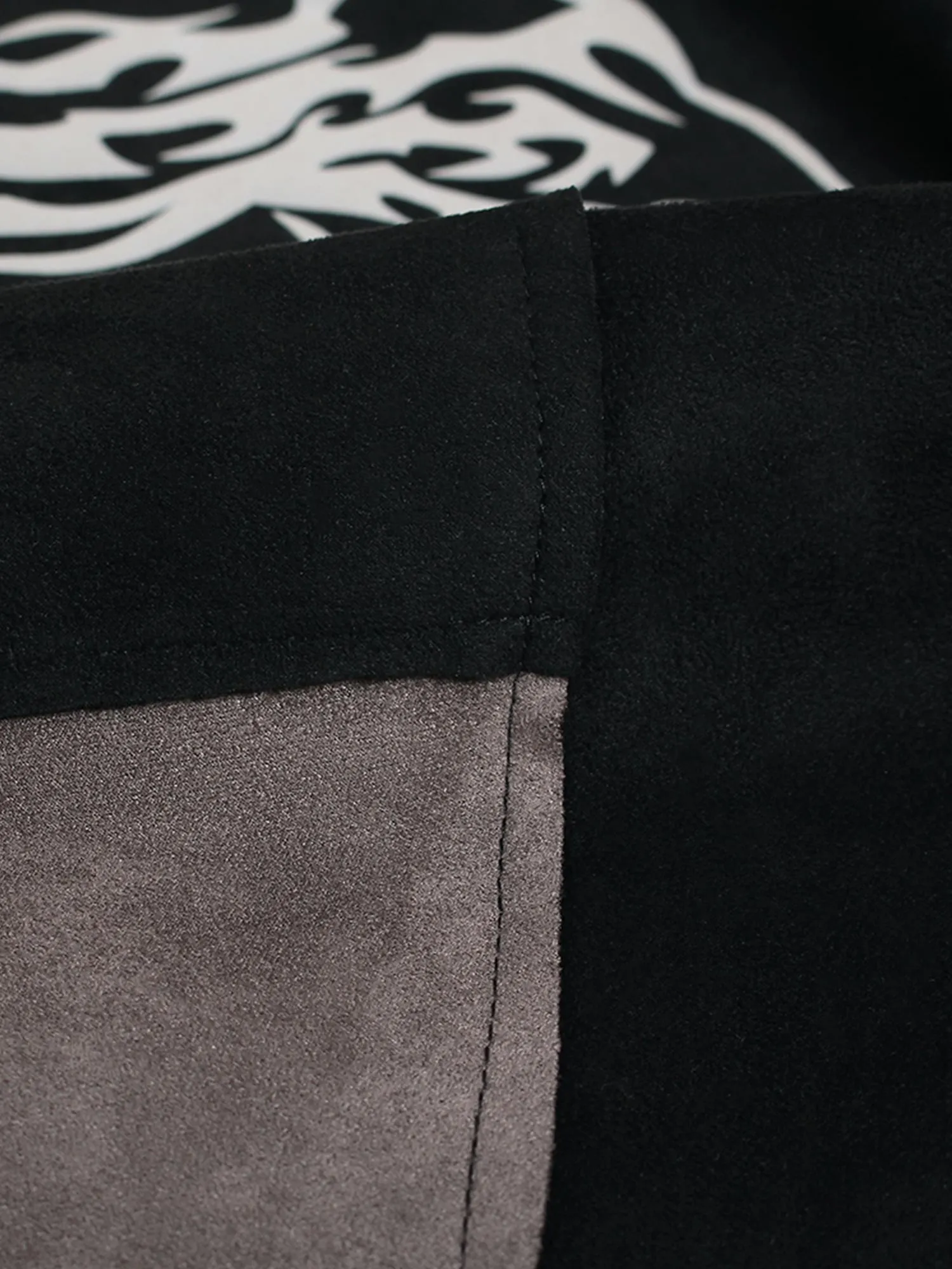 Thesupermade Flame Cross Patchwork Spliced Hoodie