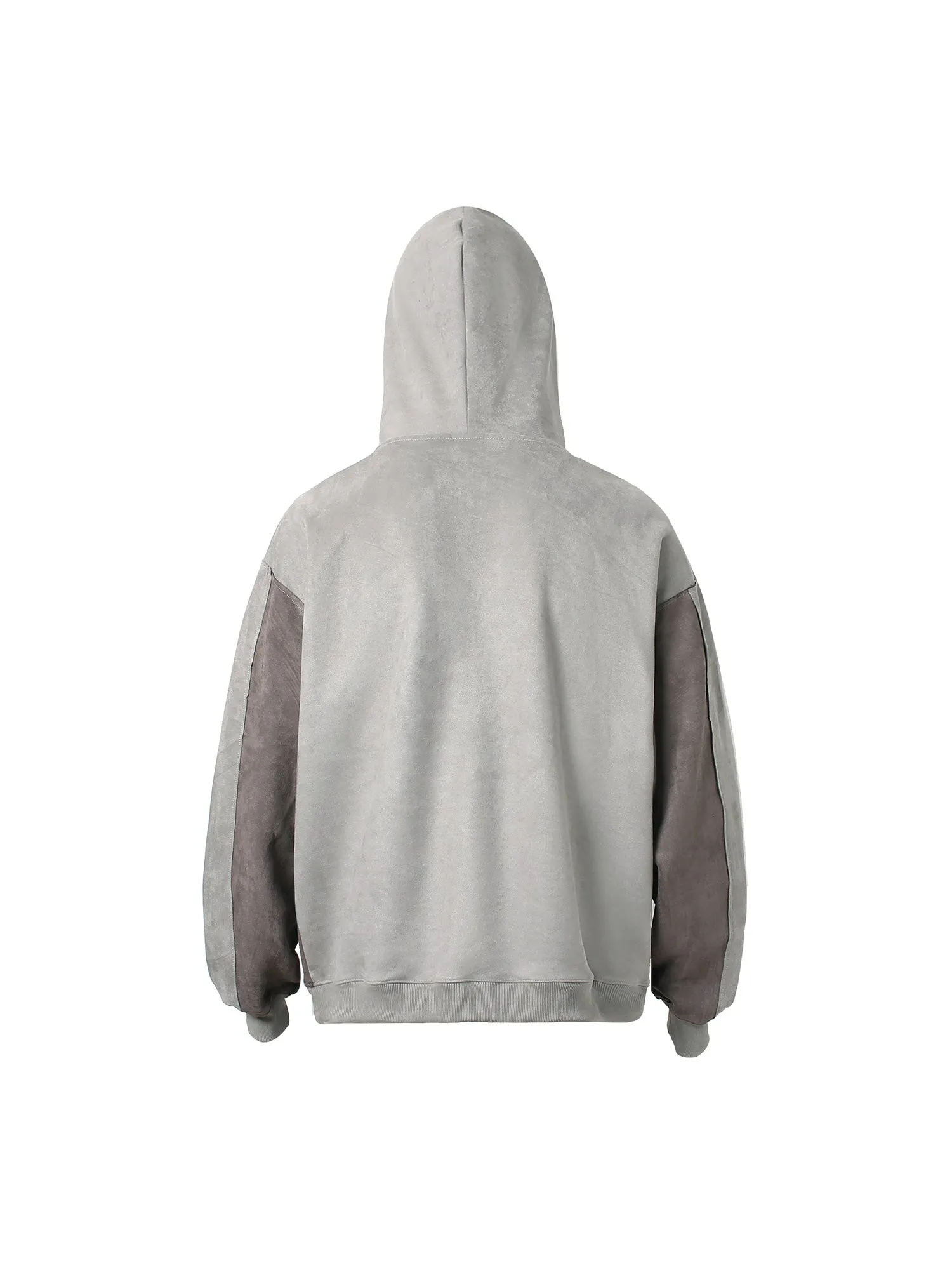 Thesupermade Flame Cross Patchwork Spliced Hoodie