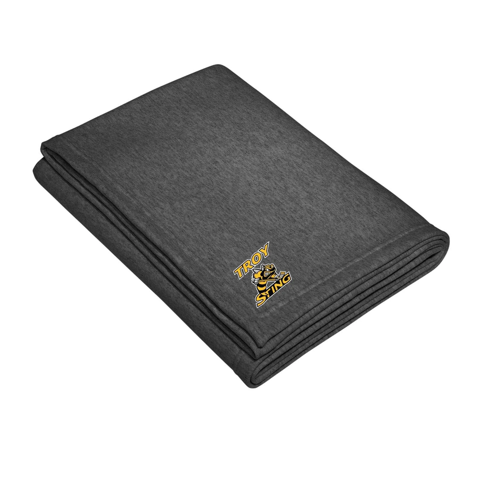 Troy Sting Port & Company® Core Fleece Sweatshirt Blanket Embroidery