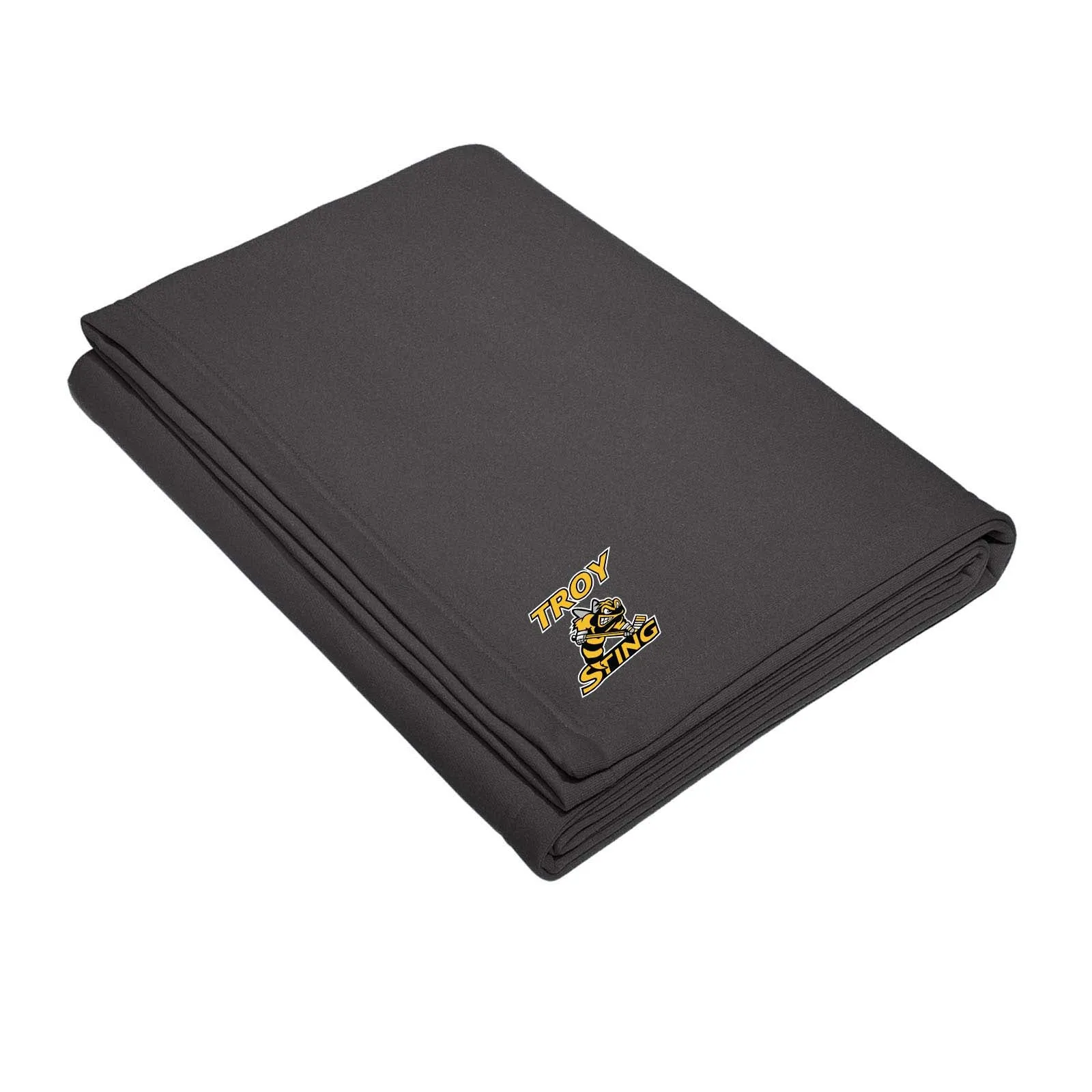 Troy Sting Port & Company® Core Fleece Sweatshirt Blanket Embroidery