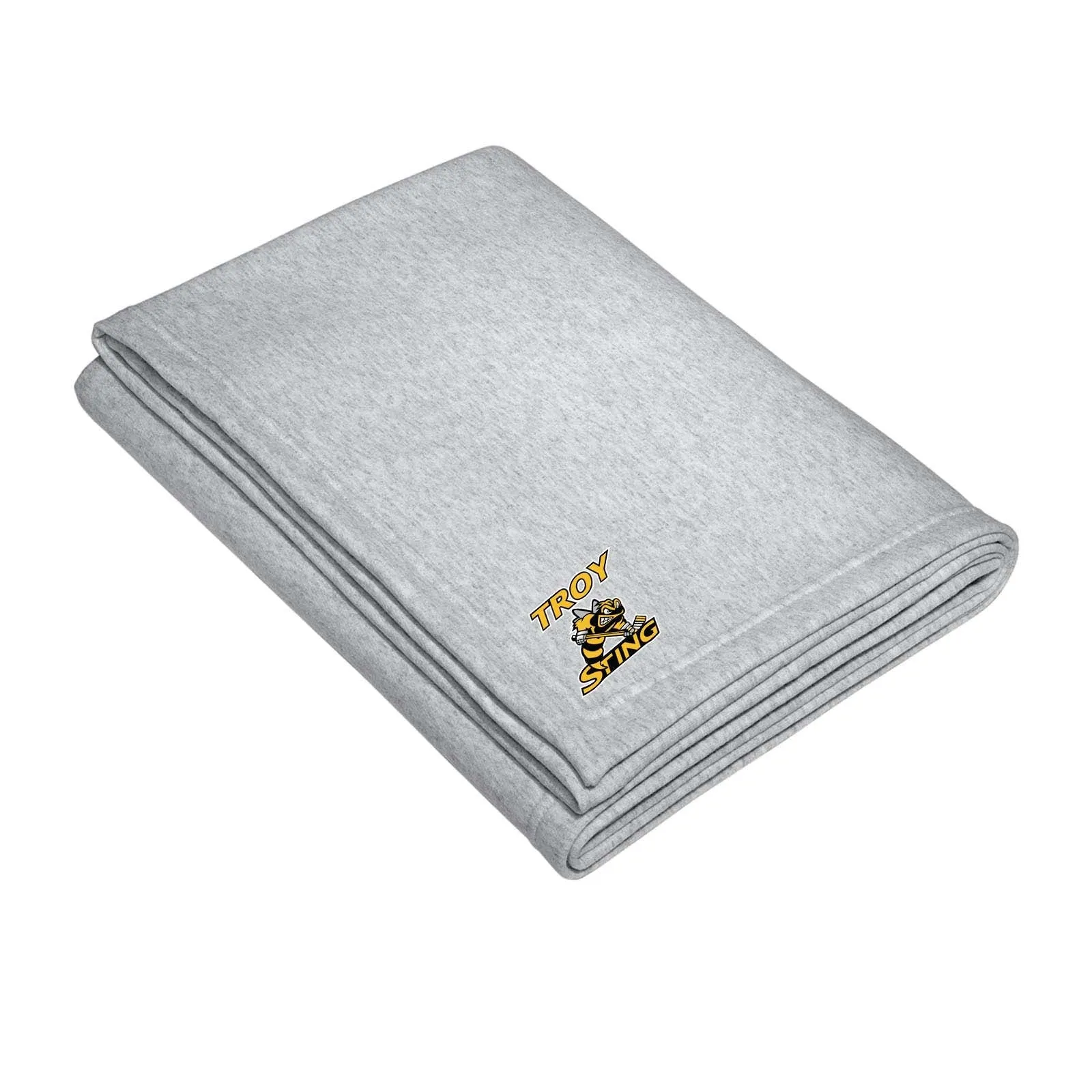 Troy Sting Port & Company® Core Fleece Sweatshirt Blanket Embroidery