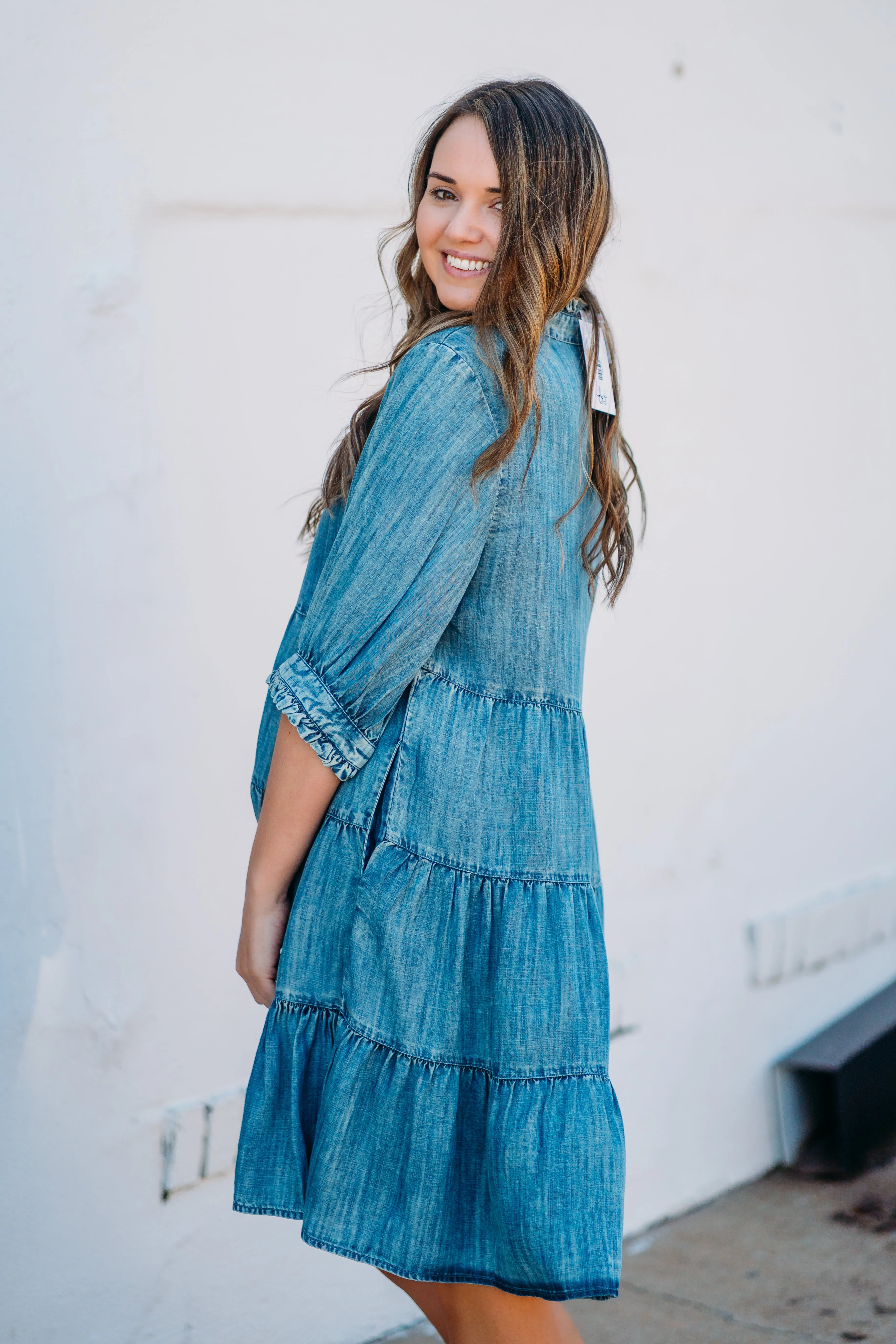 Uncle Frank: Denim Dress in Indigo 74586