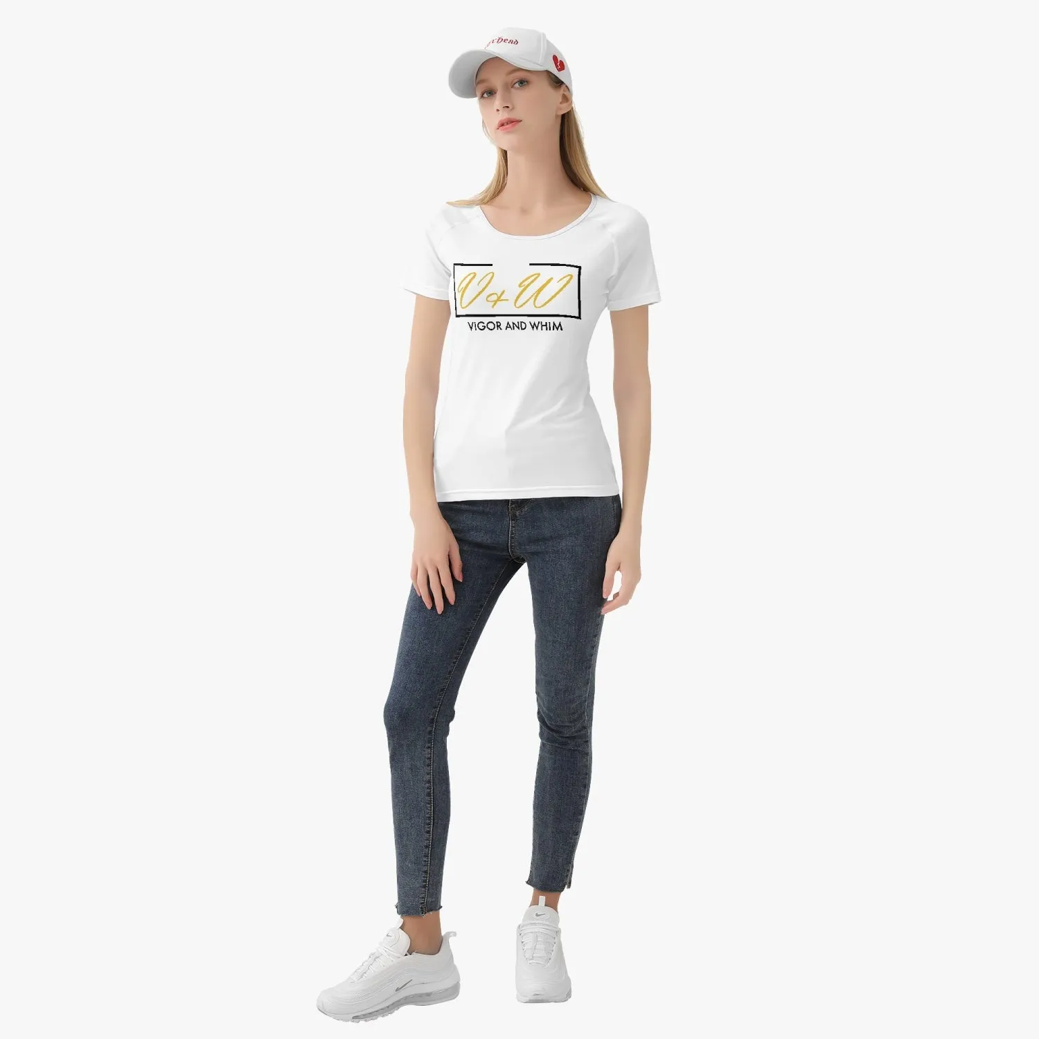 Vigor and Whim Ladies T - White