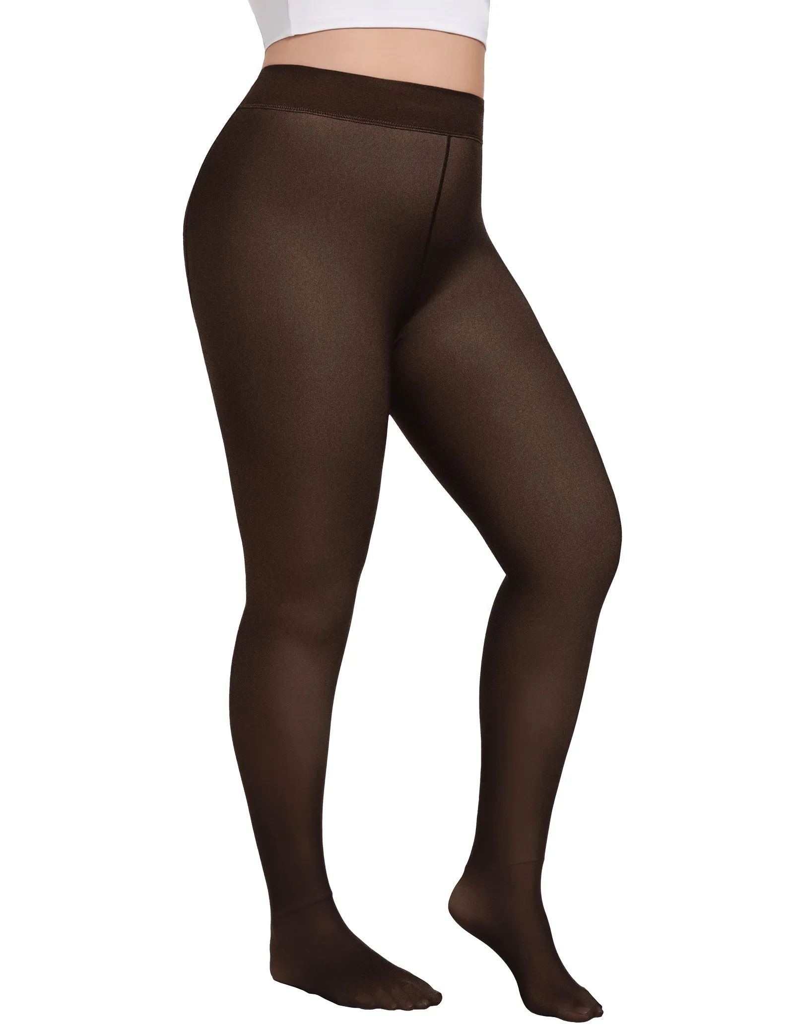 Warm Solid High Waist Fleece-lined Leggings