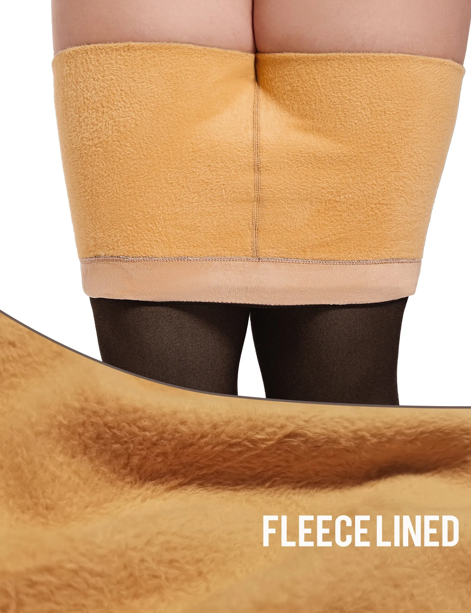 Warm Solid High Waist Fleece-lined Leggings