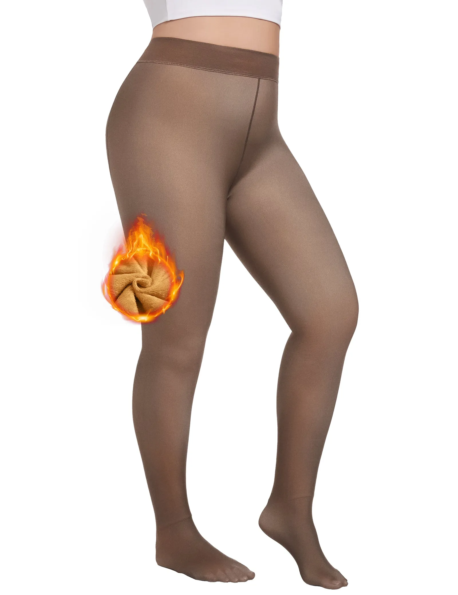 Warm Solid High Waist Fleece-lined Leggings