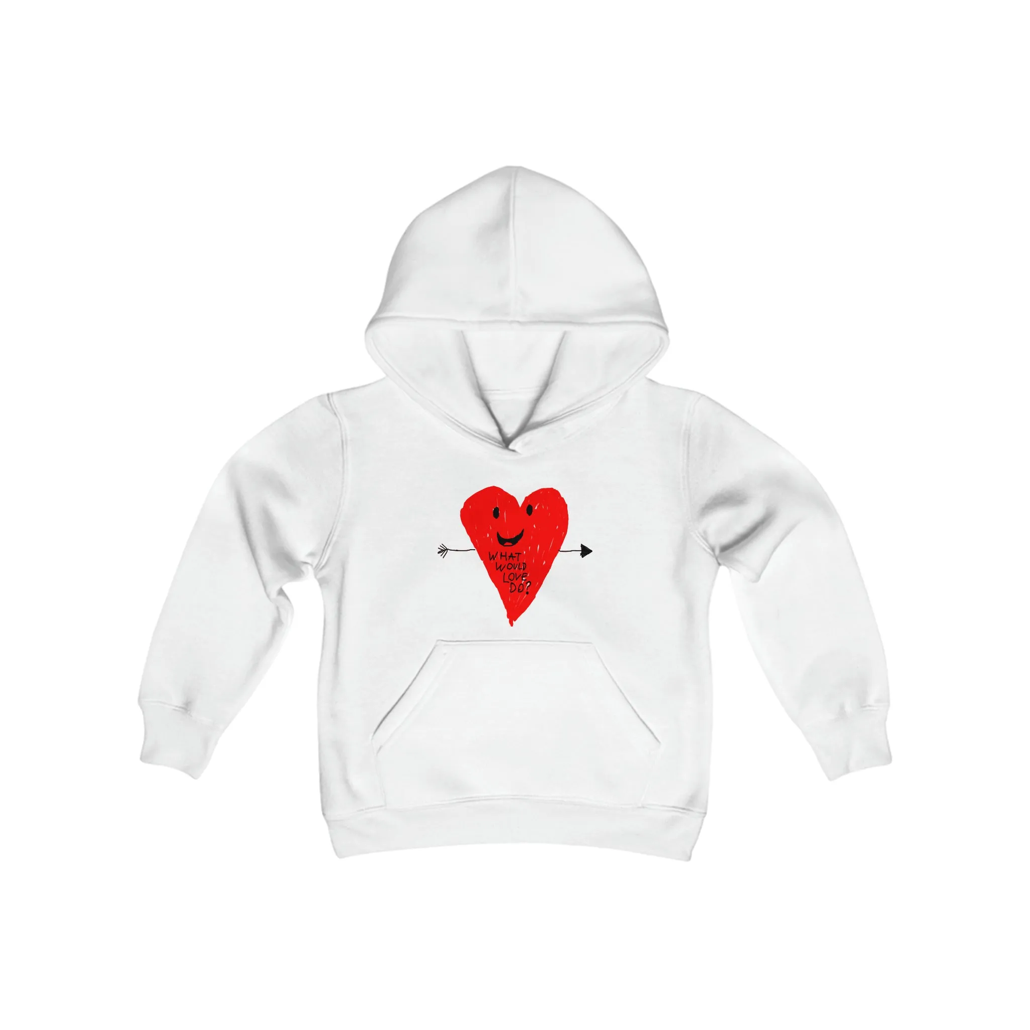 What Would Love Do Youth Heavy Blend Hooded Sweatshirt