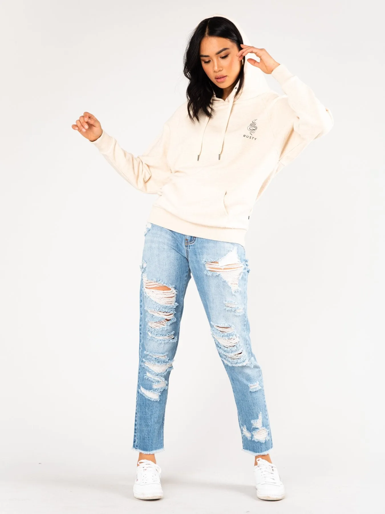 Wild Serpent Hooded Fleece - Moonlight