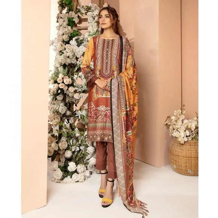 Winter Ready to Wear 3 Pcs Dress by Mona 03
