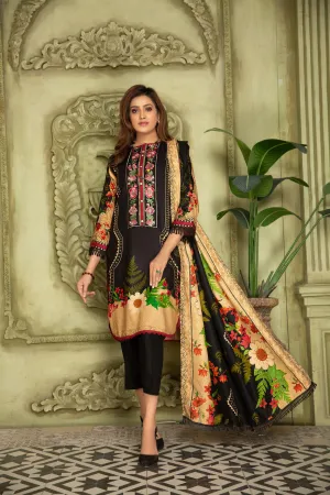 Winter Ready to Wear 3 Pcs Embroidered Dress by Aleezay 01