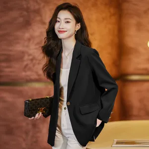 Women's Elegant One Button Button Suit Jacket