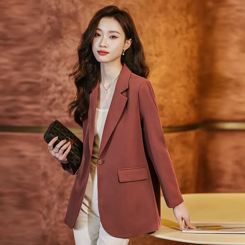 Women's Elegant One Button Button Suit Jacket