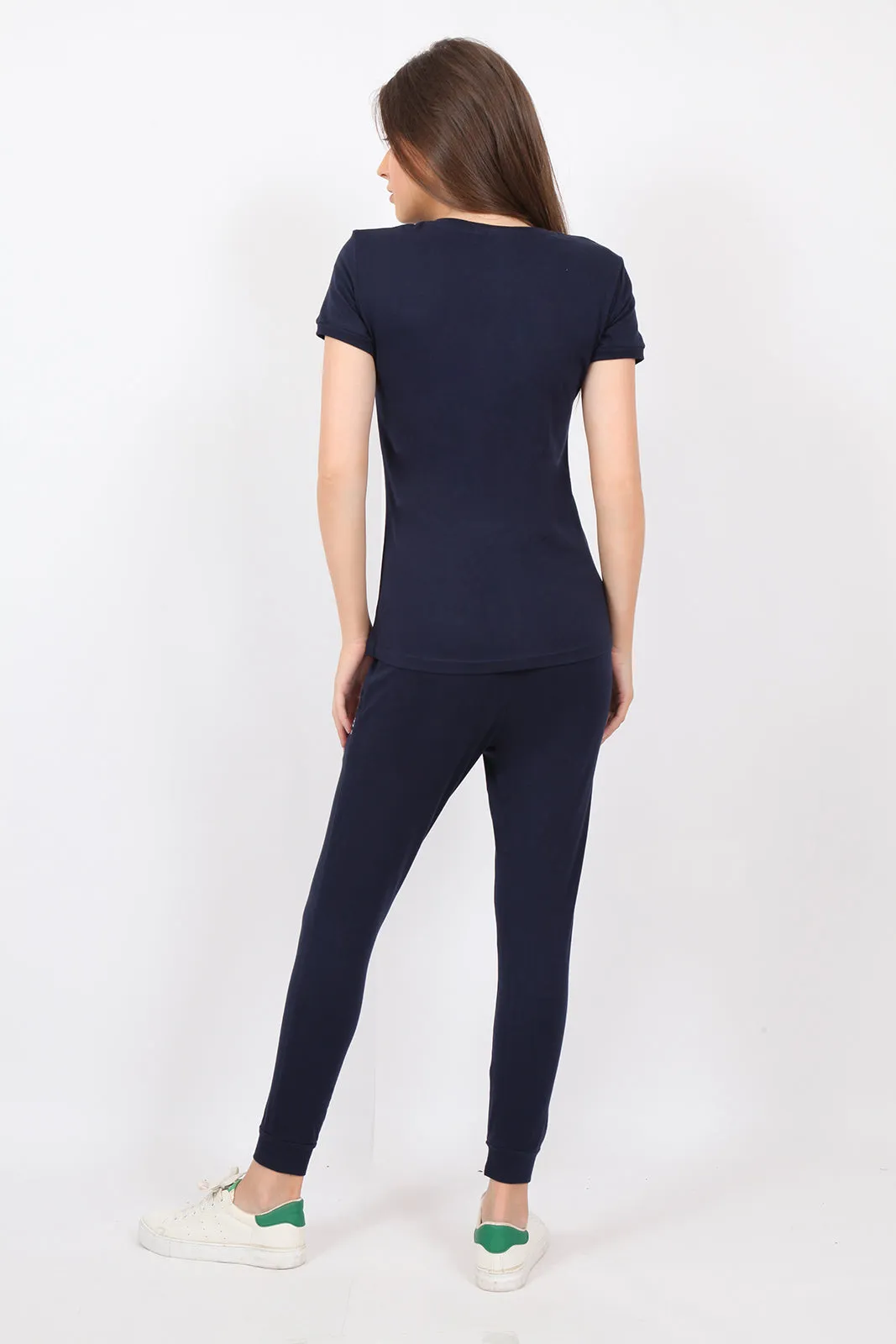 Yogue Active Navy V-Neck T-Shirt