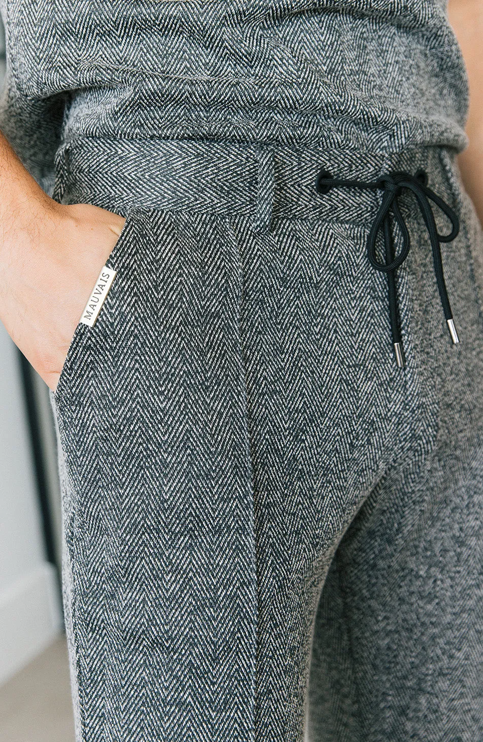 Zig Zag Trousers in Charcoal